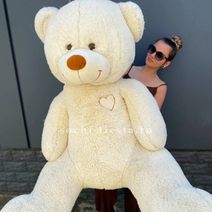 Белый плюшевый мишка большой в Иваново
