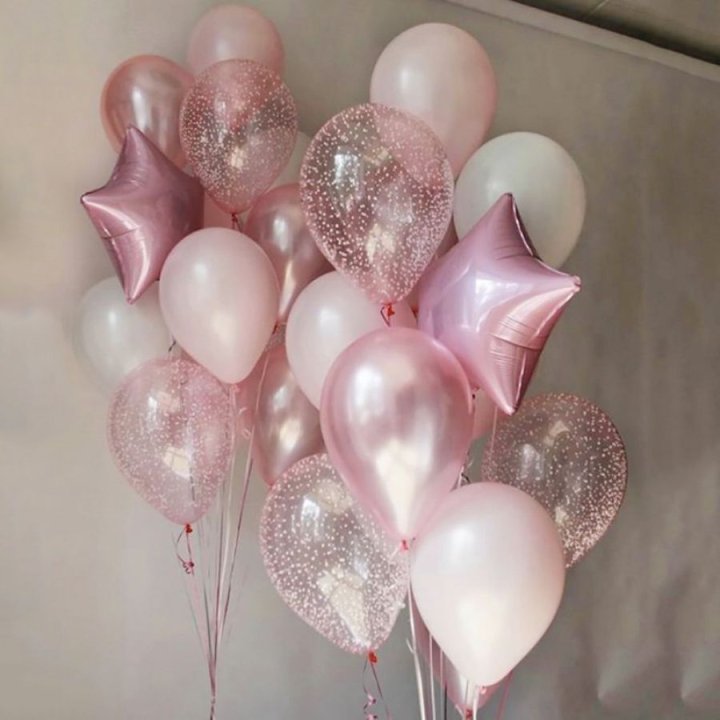 Фонтаны шаров "Розовый" в Иваново