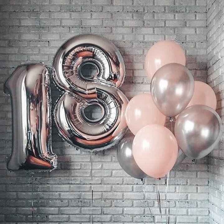 Фольгированный шар Серебряная Цифра в Иваново