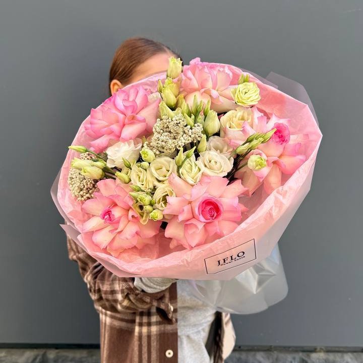 Букет "Розы с эустомой" в Иваново