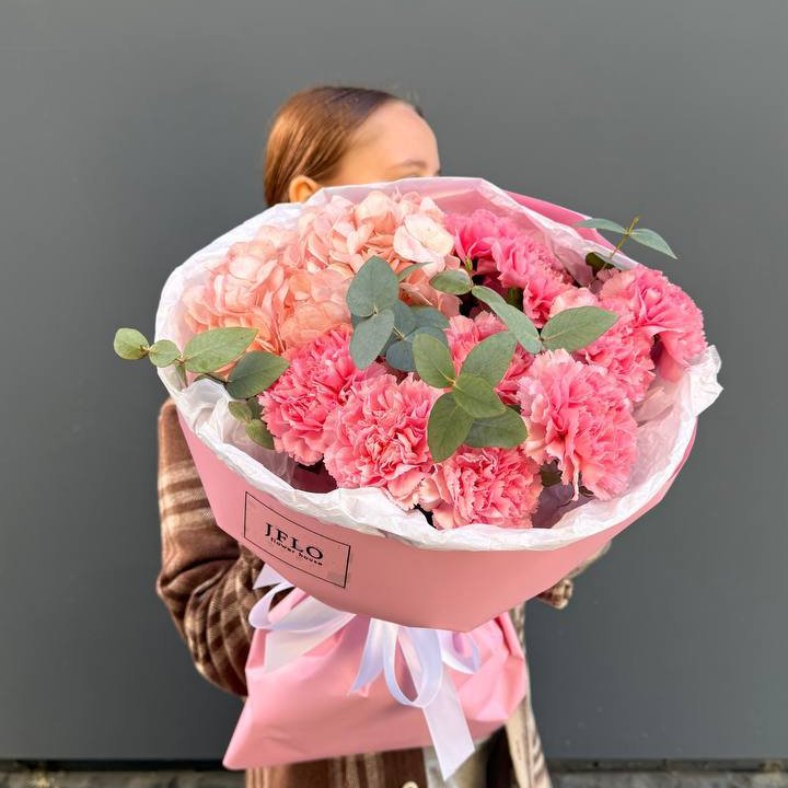 Дуо диантусы и гортензия в Иваново