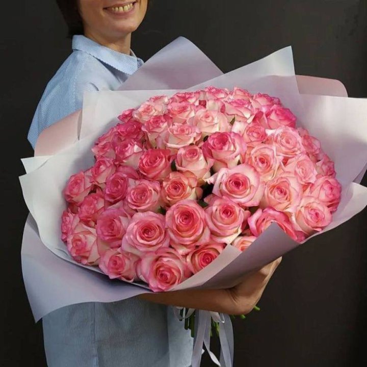 101 роза Джумилия в оформлении  в Иваново