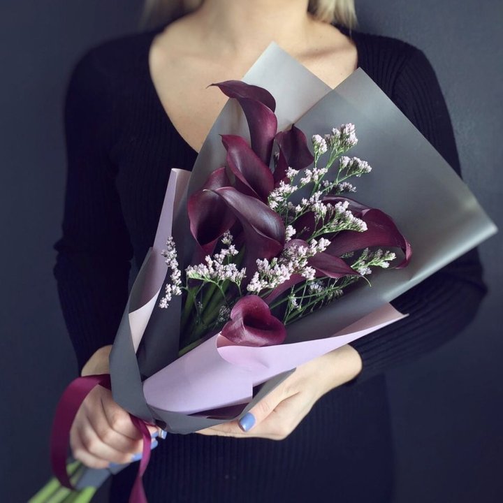 Букет фиолетовых калл в Иваново