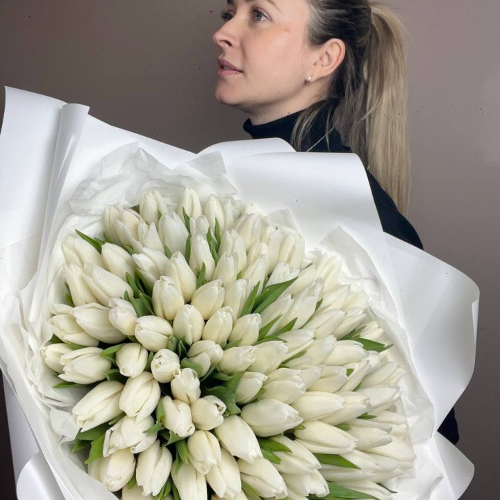 101 белый тюльпан №2 в Иваново