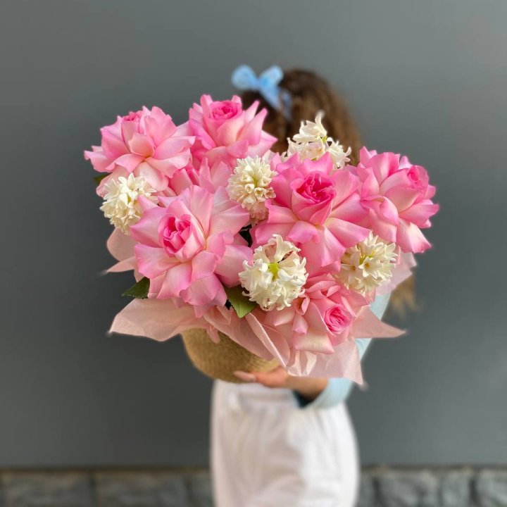 Дуо розы и гиацинты в Иваново