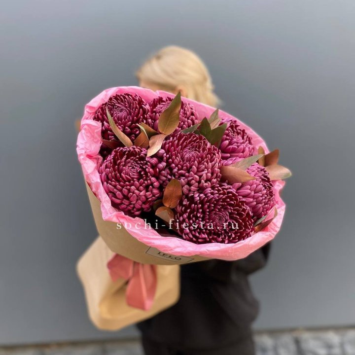 7 Хризантем Бигуди в золоте в Иваново