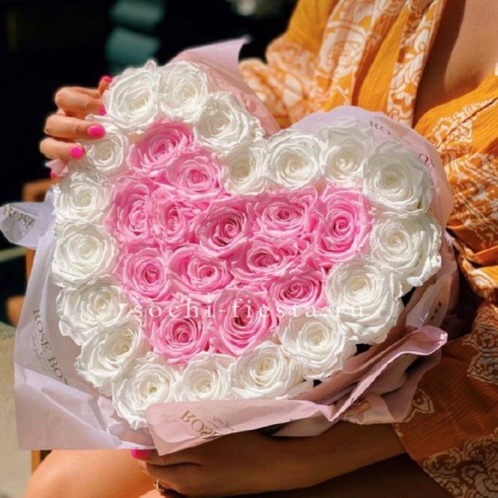 Бокс сердце с розами №2 в Иваново