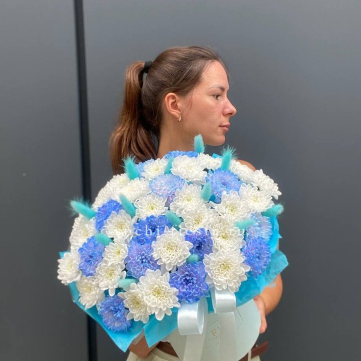  Коробочка  хризантем и лагуруса в Иваново