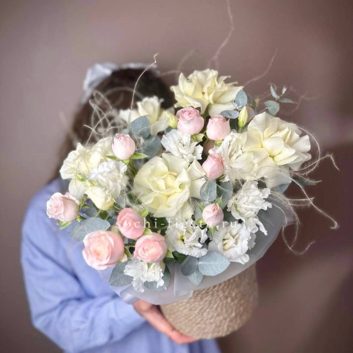 Авторский бокс "Милена" в джутовом кашпо в Иваново