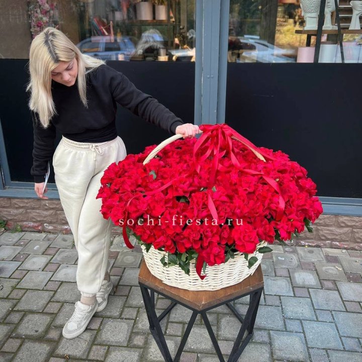 201 французская красная роза в Иваново