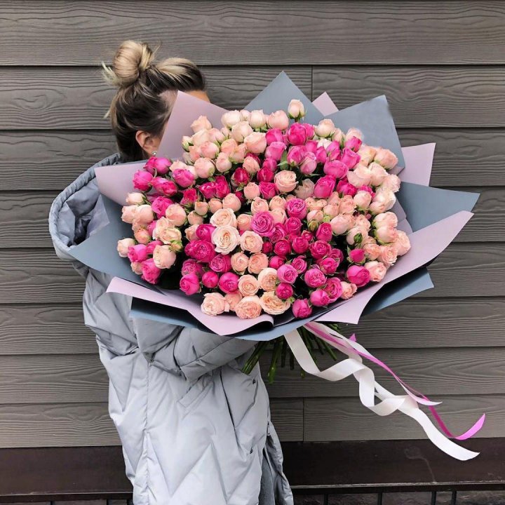 55 роз микс кустовых в Иваново