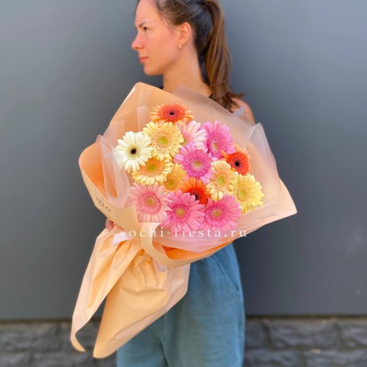 Букет разноцветных гербер в Иваново