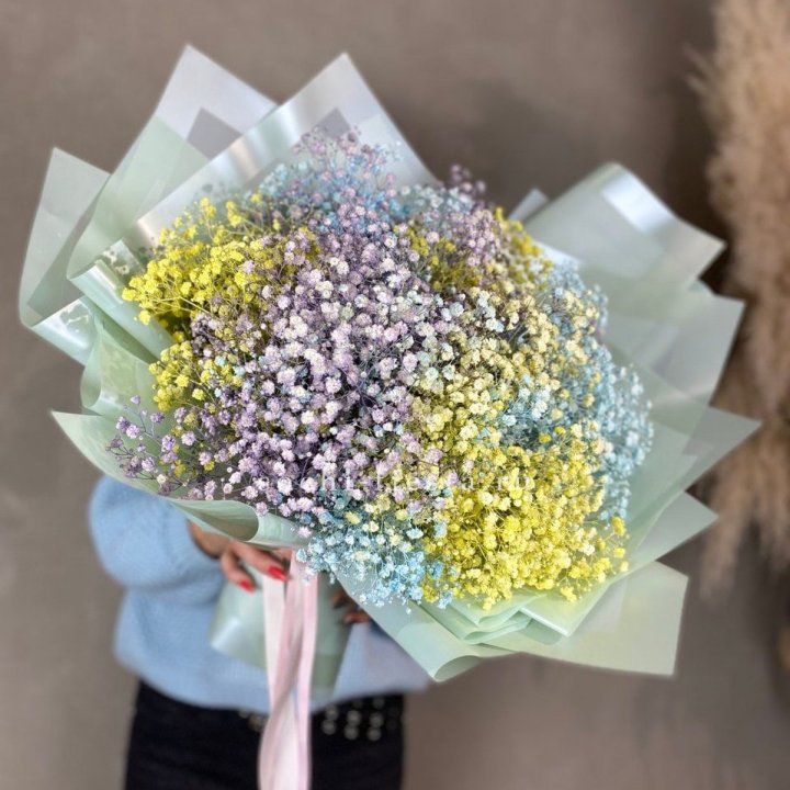Букет радужных гипсофил в Иваново