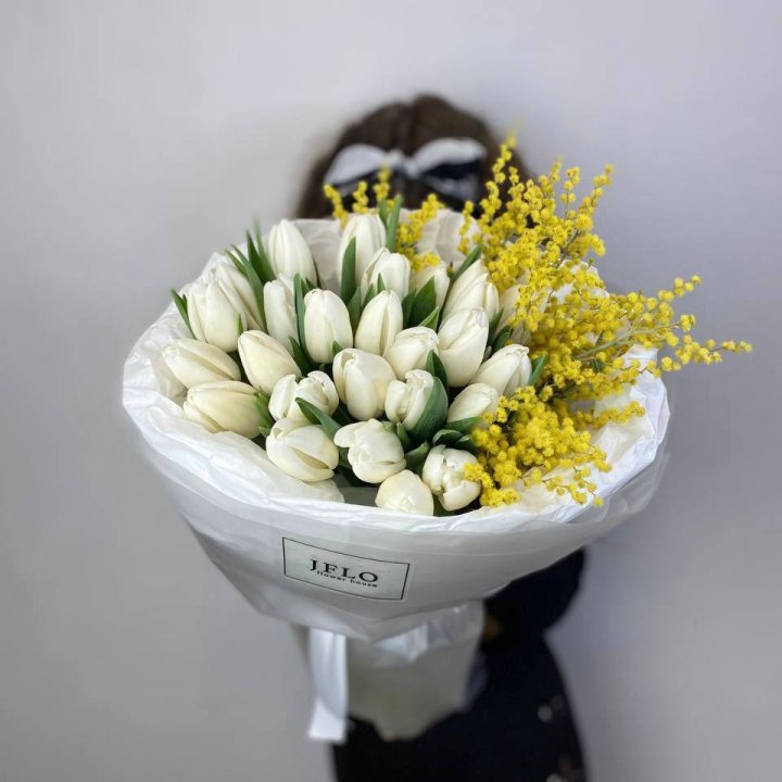 Дуо тюльпан и мимоза в Иваново