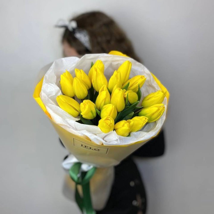  19 жёлтых тюльпанов в Иваново
