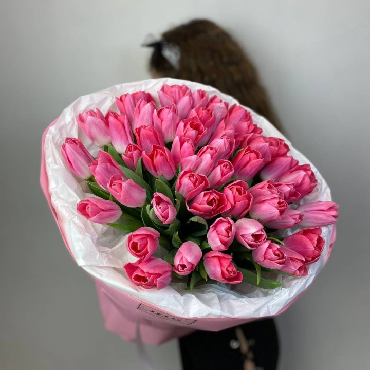 51 розовый тюльпан "Рози" в Иваново