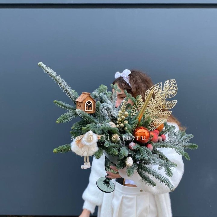 Композиция в бокале огненная  в Иваново