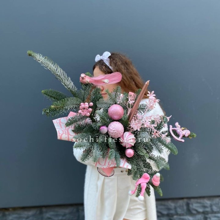 Композиция бокал розовый в Иваново