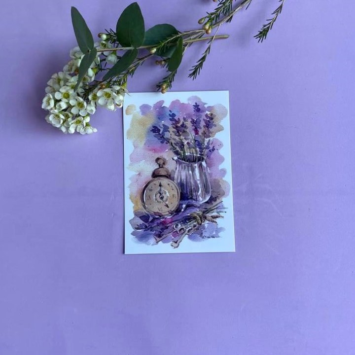Открытка к букету "Часы" в Иваново