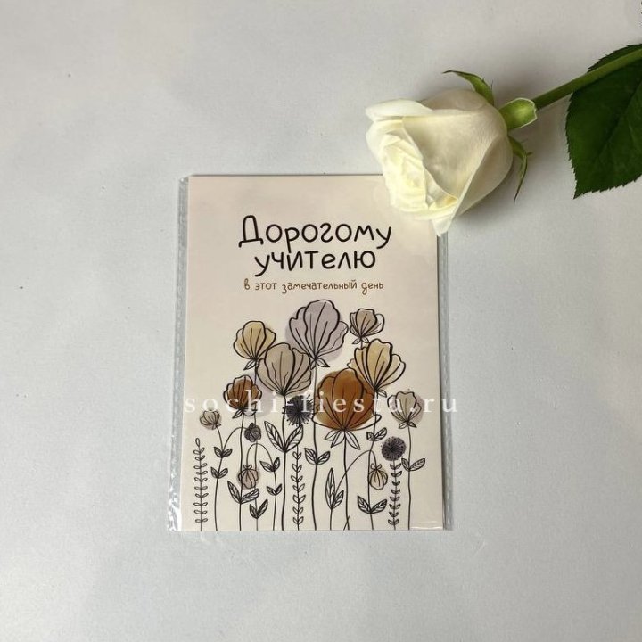 Открытка к букету "Дорогому учителю" в Иваново