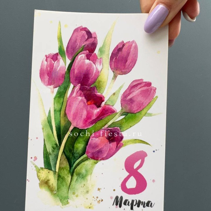 Открытка к букету "8 марта!" в Иваново
