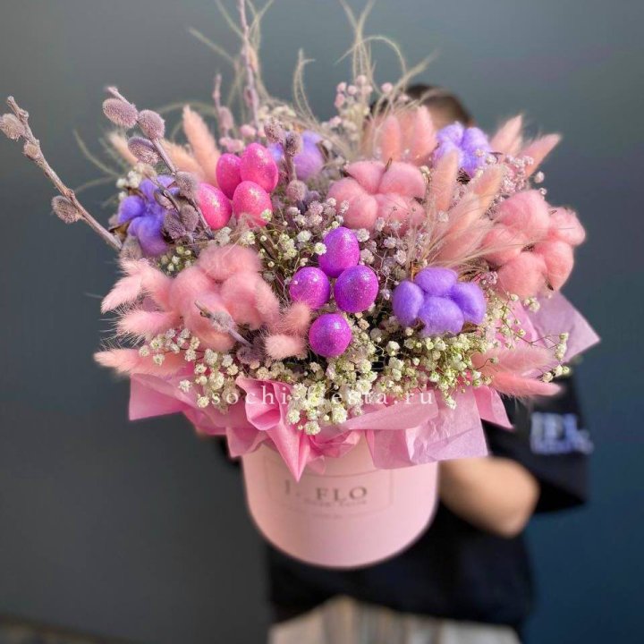 Сухоцветы в коробке  в Иваново