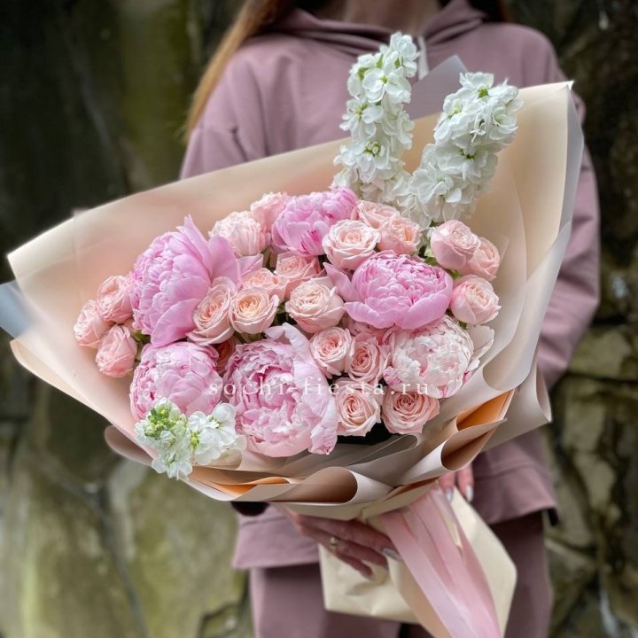 Букет с пионами №1 в Иваново