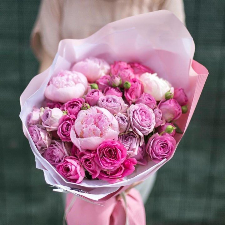 Букет с пионами "Леси" в Иваново