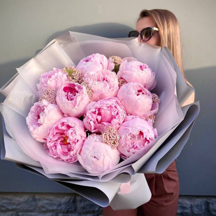 Букет с пионами "Стайл" в Иваново