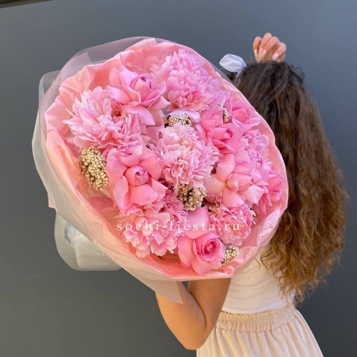  Букет с пионами "Пинки" в Иваново