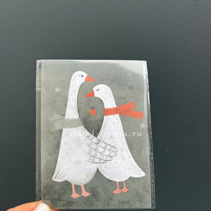 Открытка к букету "Гуси” в Иваново