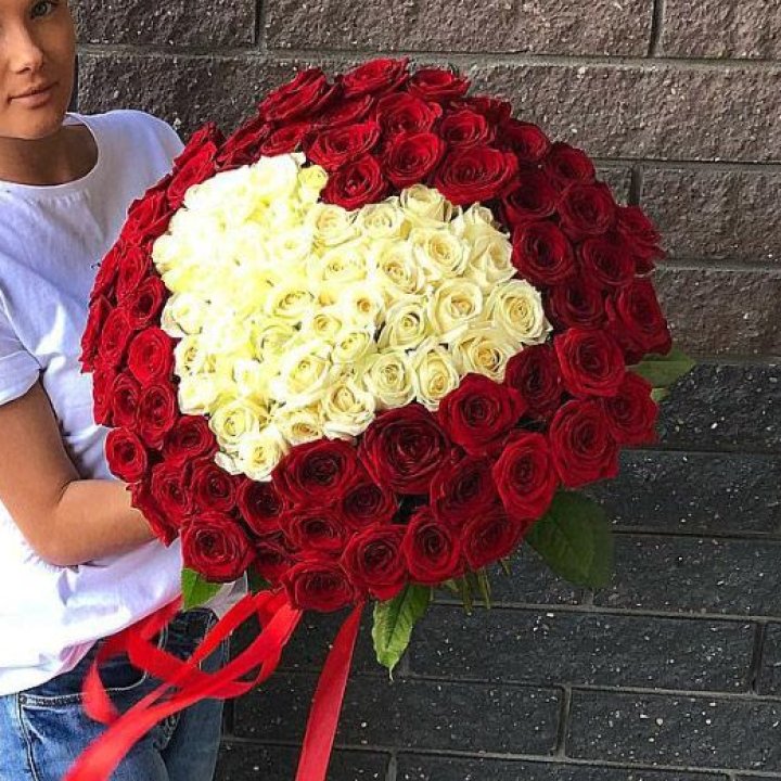 101 роза "Сердце" в Иваново