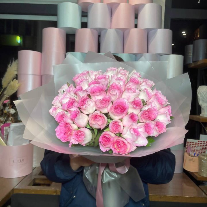  51 розовых роз в Иваново