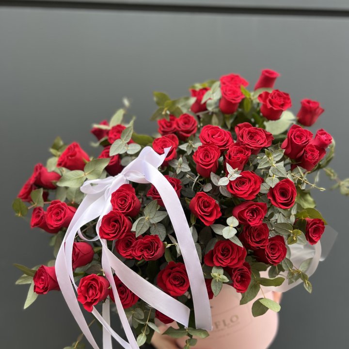 45 Красных роз в боксе "Сеньёрита" в Иваново