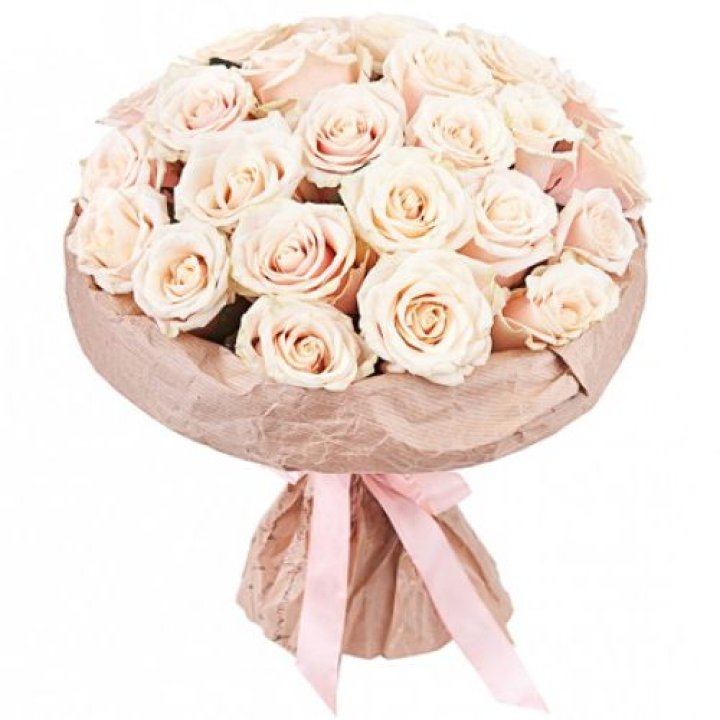 25 кремовых роз "Craft" в Иваново