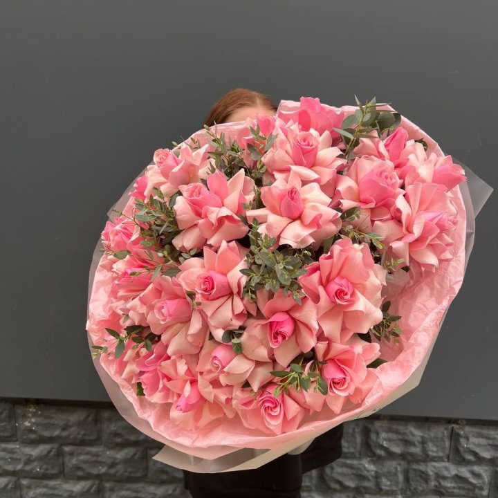  25 розовых французских роз в Иваново