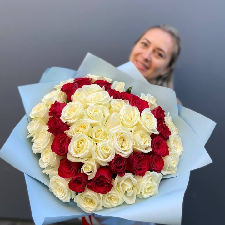 51 роза "Сердце" в Иваново
