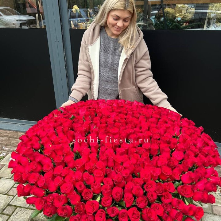 501 красная роза в корзине в Иваново