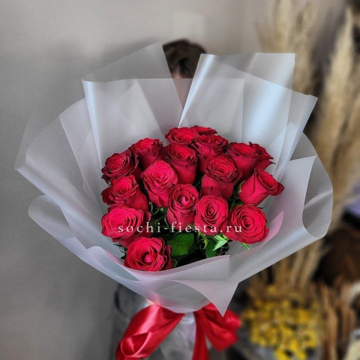 17 красных роз "Нет времени ждать" в Иваново