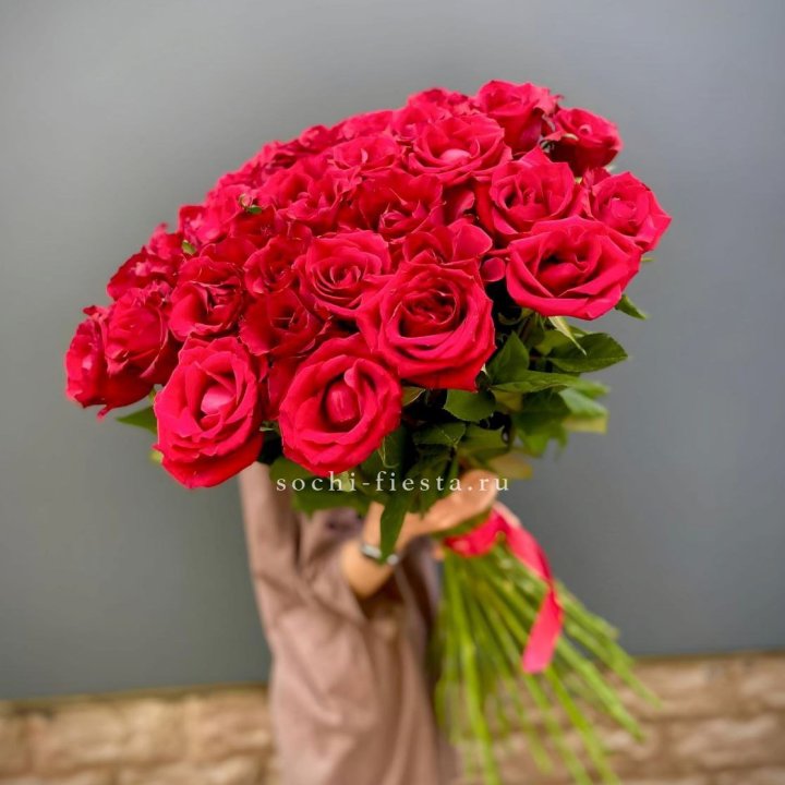 51 высокая красная роза в Иваново