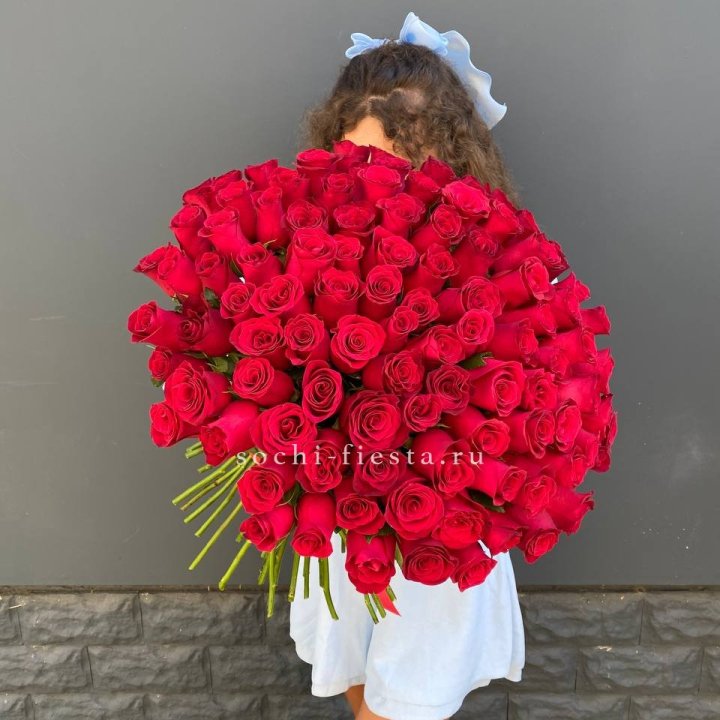 101 красная роза в Иваново