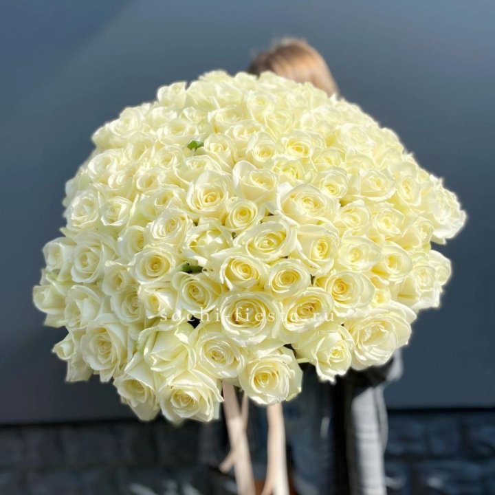 Букет  из 101 белой розы  в Иваново