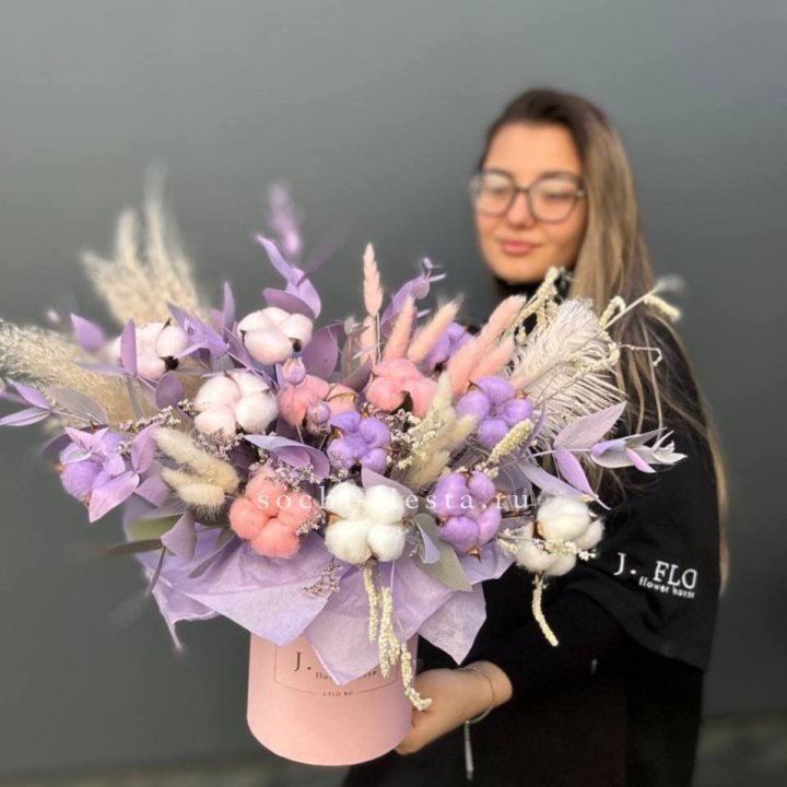 Авторский бокс с сухоцветами №4 в Иваново