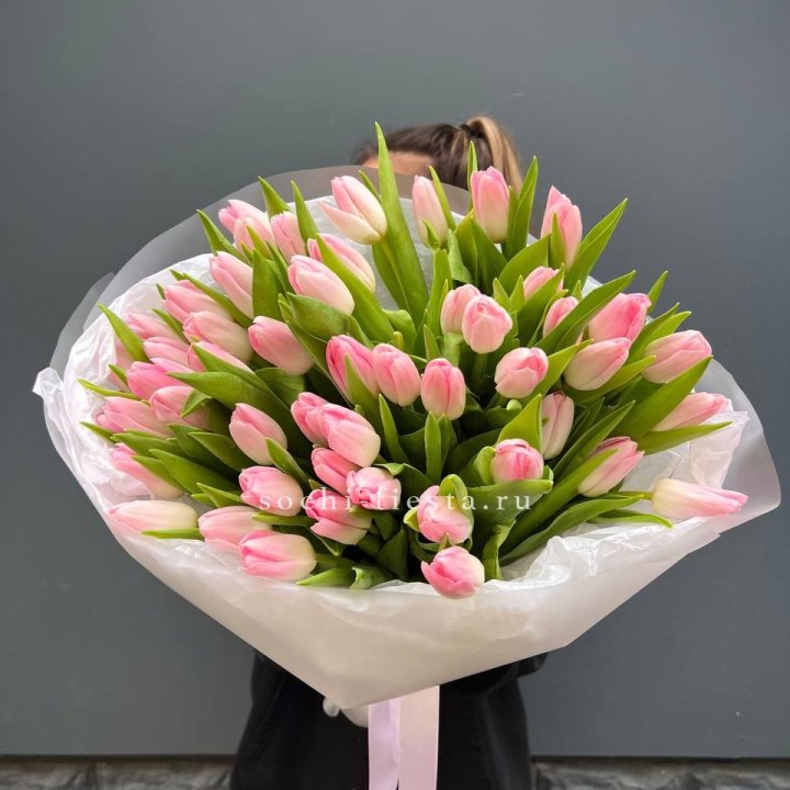 Букет тюльпанов нежно-розовых в Иваново