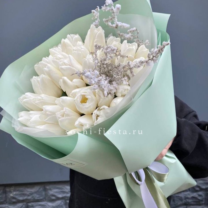 Букет белых тюльпанов "Бьянко" в Иваново