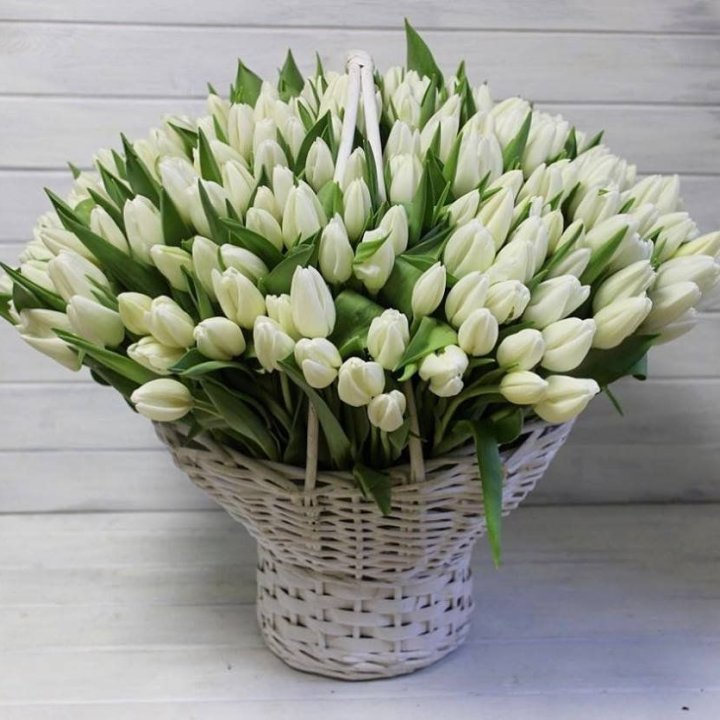 Корзина из 151 тюльпана в Иваново