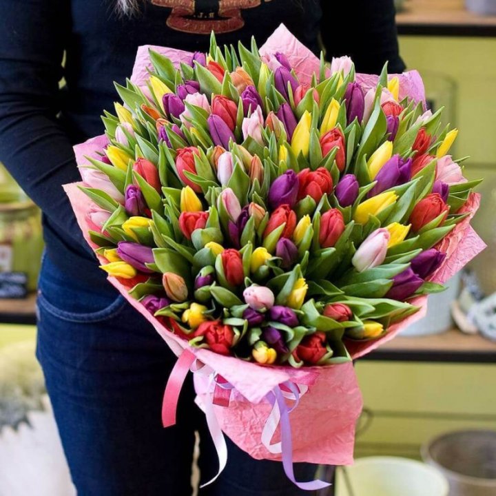 101 тюльпан "Джуси" в Иваново